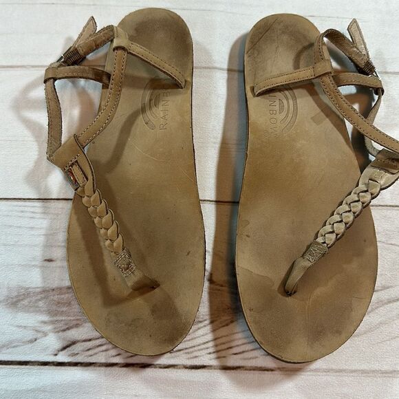 Rainbow Sandals Braided T Strap Size XL - Picture 2 of 9